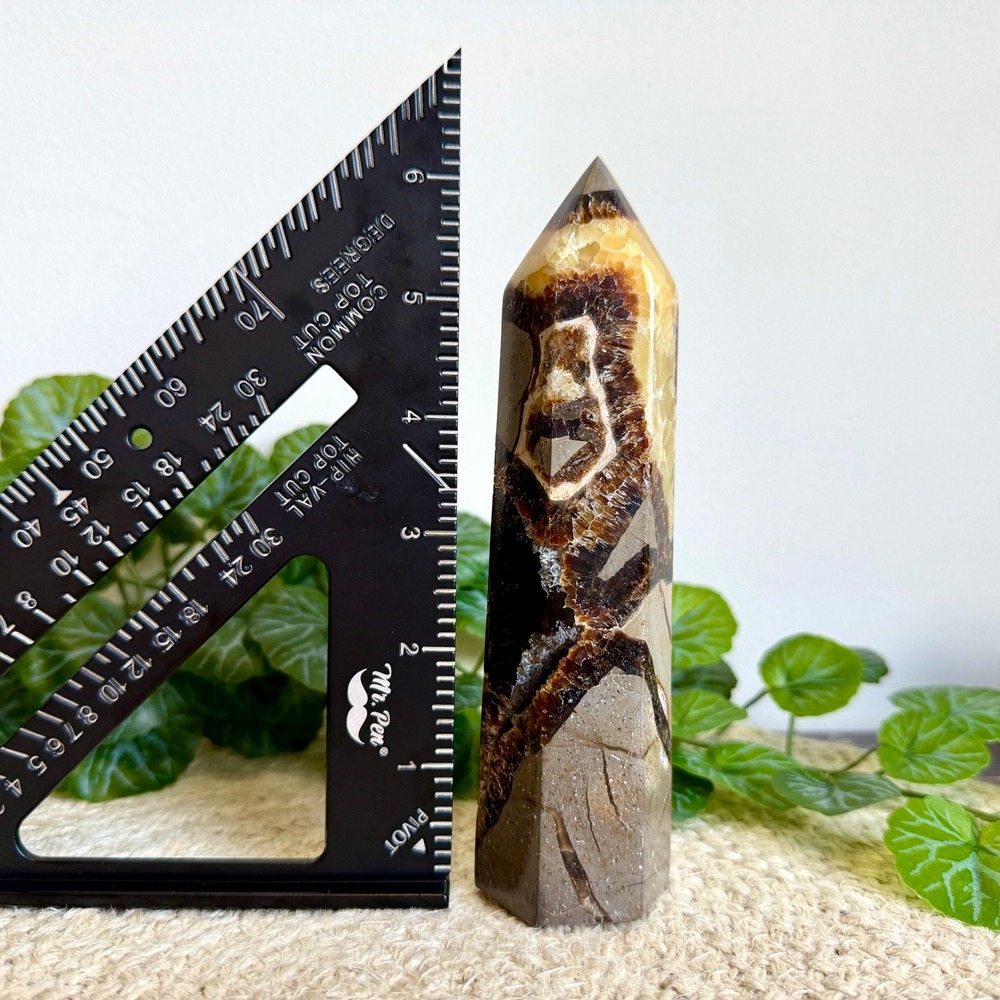 Septarian Tower | 6" Druzy Large UV | Crystal